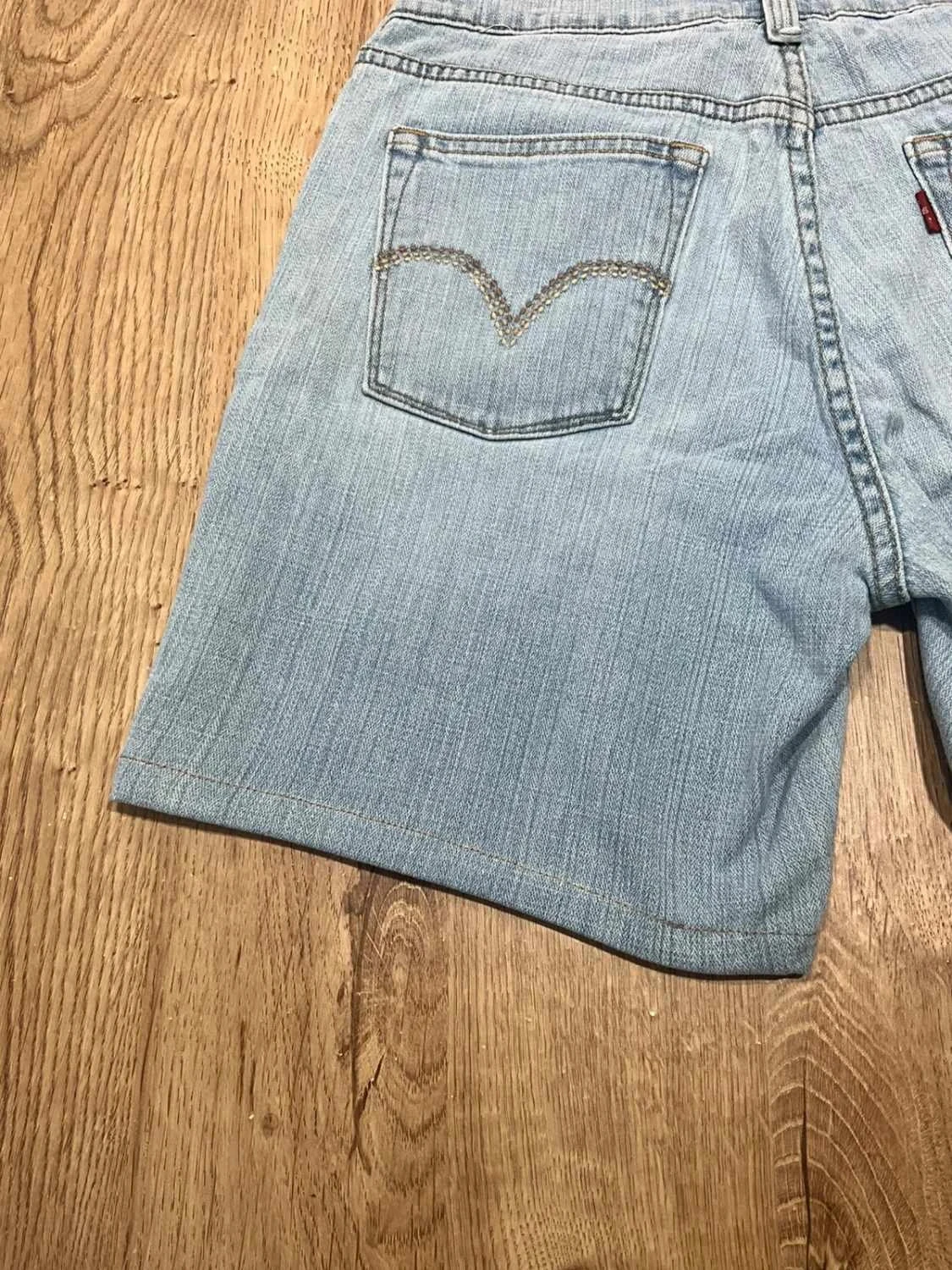 Short Levi's 515 Capri Taille 9 Vintage Coton Bleu Clair Slv 022 – photo 8